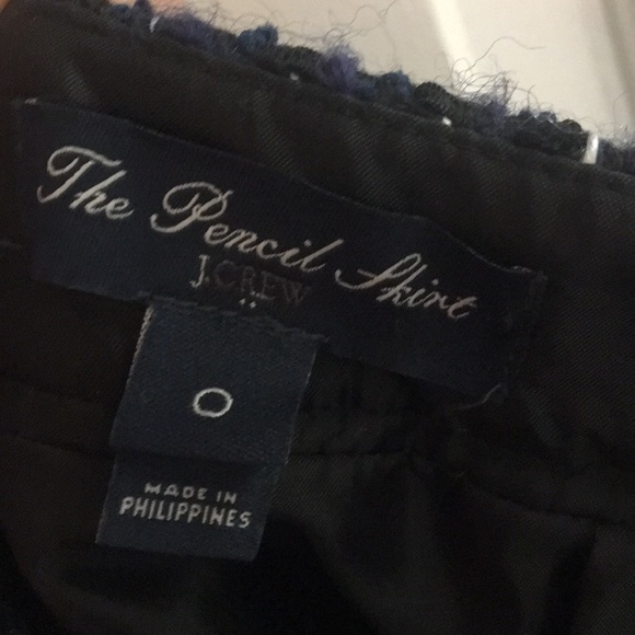 J. Crew Tweed Pencil Skirt. Size 0. - Picture 3 of 3